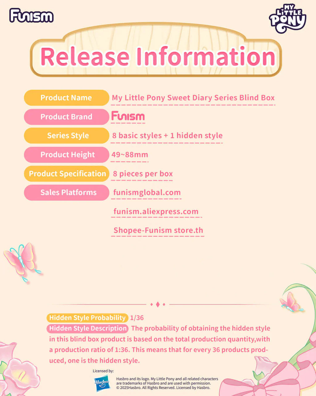 Funism My Little Pony Sweet Diary Series Blind Box